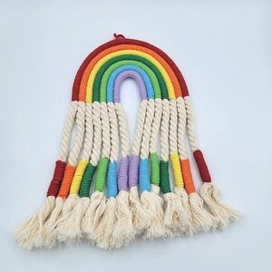 Rainbow Macrame Textile Wall Hanging #2550